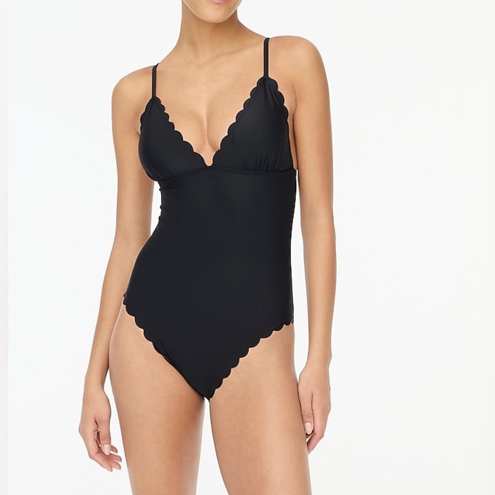 J.Crew Scalloped One-Piece Swimsuit EUC Size XXL
